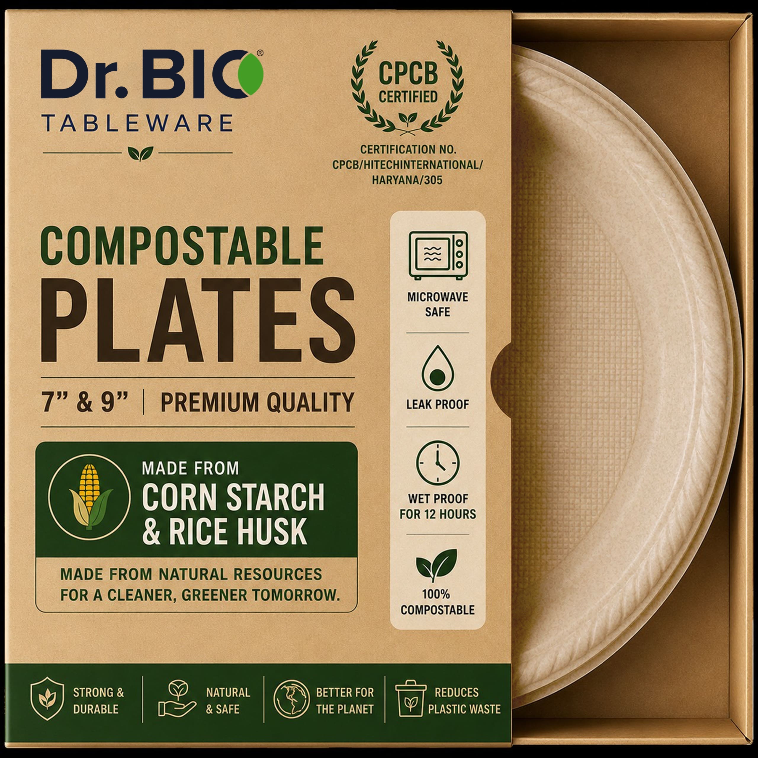Dr. Bio Compostable Plates